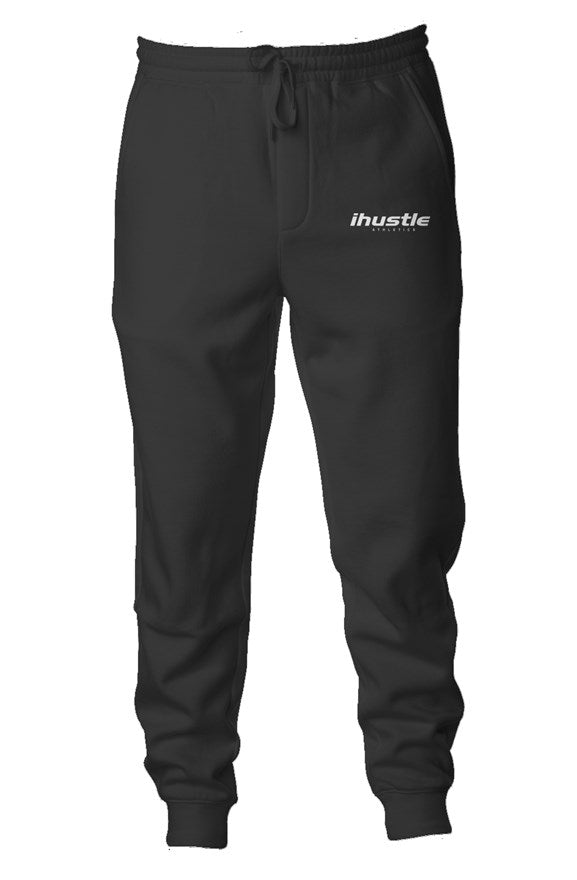 IHUSTLE - ATHLETICS - Black Midweight Fleece Joggers