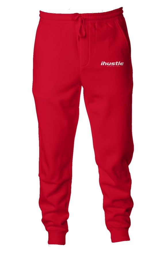 IHUSTLE - ATHLETICS - Red Midweight Fleece Joggers