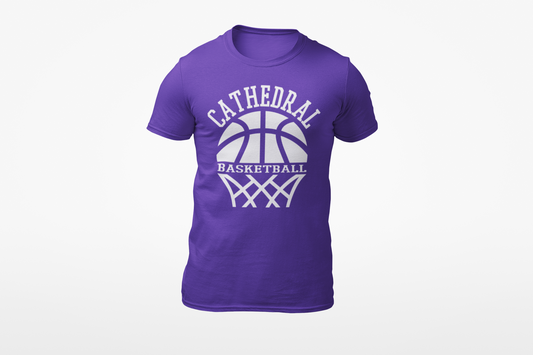 IHUSTLE - 001 - Cathedral Basketball - Purple T-Shirt