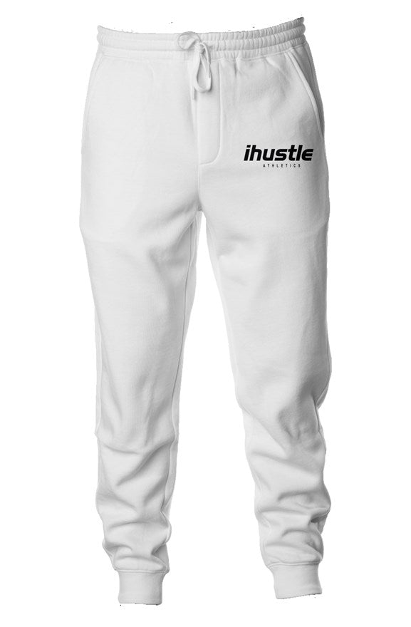 IHUSTLE - ATHLETICS - White Midweight Fleece Joggers