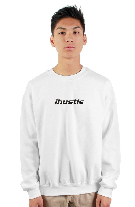 IHUSTLE - White Heavy Crewneck Sweatshirt