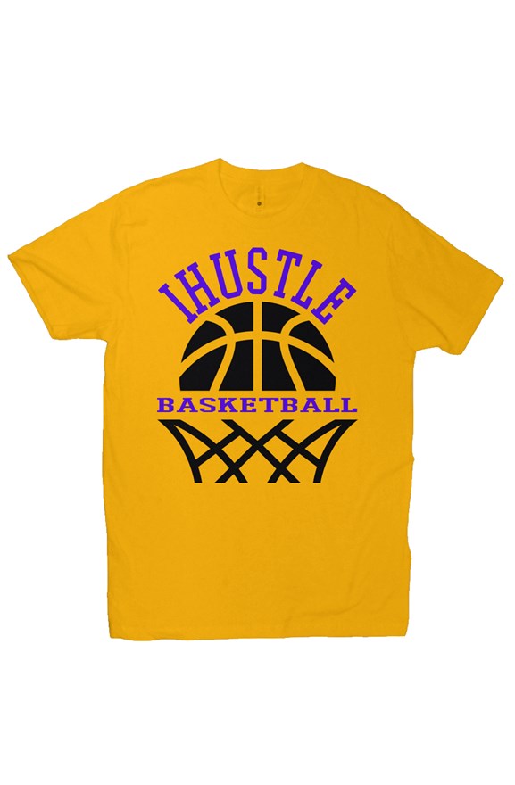 IHUSTLE - Basketball - Purple n Gold Tshirt